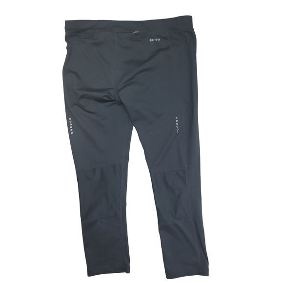 Nike Power Essential Women’s Size Medium Black Mid Rise Running Crops Pants - Picture 10 of 10